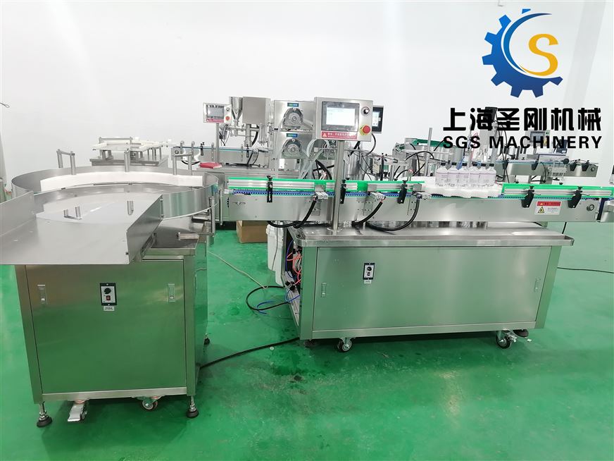 一机多能 全自动香水灌装贴标生产线